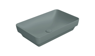 COLOR ELEMENTS 60X38 - Semi-inset rectangular ceramic washbasin by GSI ceramica - view 3